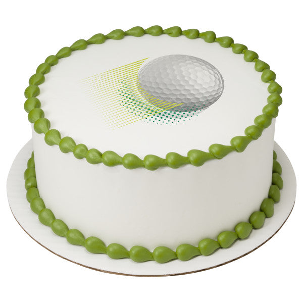 Golf Ball Edible Cake Topper Image