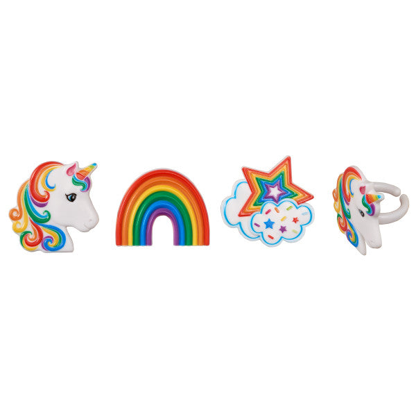 Rainbow Unicorn Cupcake Rings