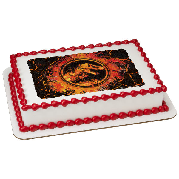 Jurassic World 2-Molten Edible Cake Topper Image