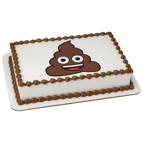 Emoji-Smiley Poo Edible Cake Topper Image