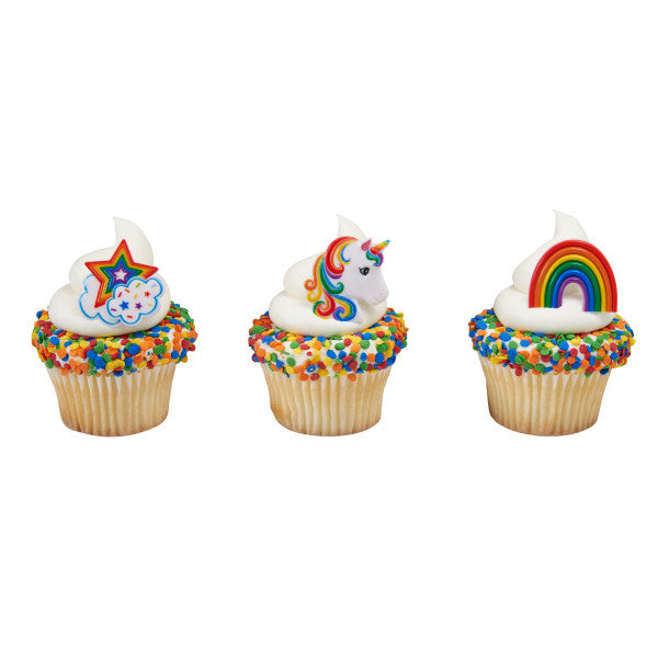 Rainbow Unicorn Cupcake Rings