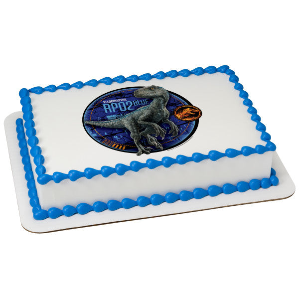 Jurassic World 2-Blue Edible Cake Topper Image