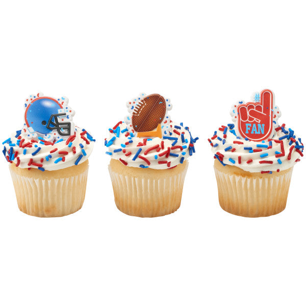 Football Assortment Cupcake Rings