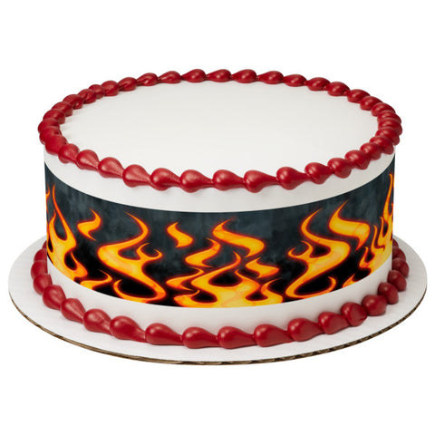A Birthday Place - Cake Toppers - Flames Edible Cake Topper Image Strips