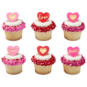 Love Heart Cupcake Rings