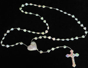 Pearlescent White Rosary Lay-On