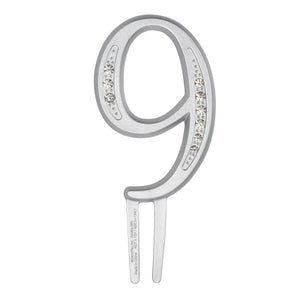 A Birthday Place - Cake Toppers - 3.5" 9 Diamond Number Monogram