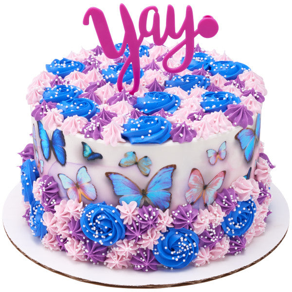 Abstract Butterflies Edible Cake Topper Image Strips