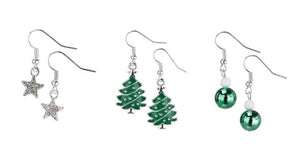 Trees, Stars, and Green Balls Assortment Earrings