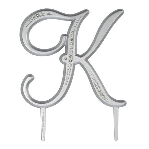 A Birthday Place - Cake Toppers - 4.5" K Diamond Letter Monogram