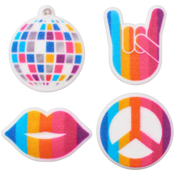 Surtido de discotecas brillantes Decoraciones Dec-Ons®