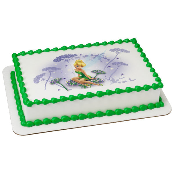 A Birthday Place - Cake Toppers - Tinker Bell I Believe in Fairies Edible Cake Topper Image