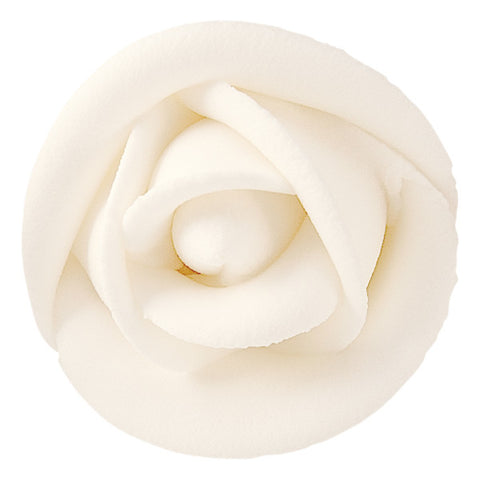White Medium Classic Sugar Rose Decorations