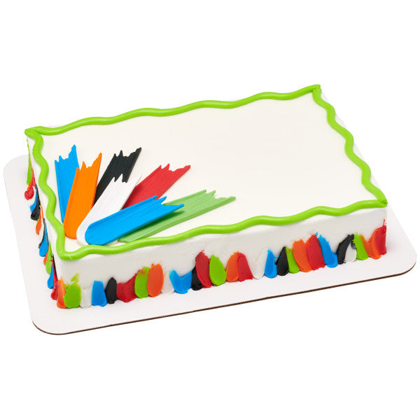 Primary Brushstrokes Sweet Décor™ Edible Decorations
