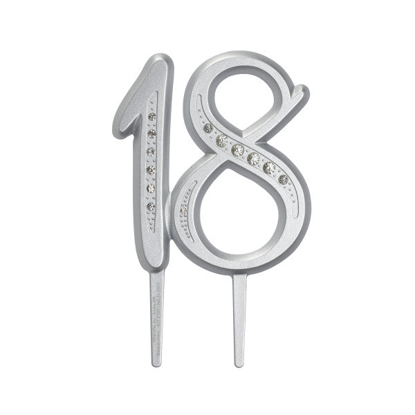 A Birthday Place - Cake Toppers - "18" Diamond Milestone Monogram