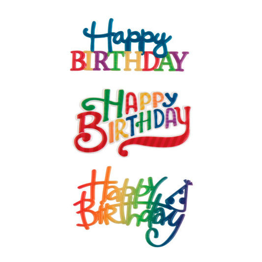 Pattern Happy Birthday Script Assortment Layon