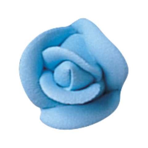 Party Blue Small Classic Sugar Rose Decorations