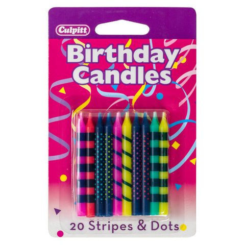 Bright Stripes & Dots Specialty Candles