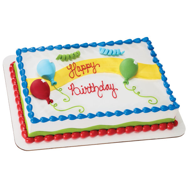 Primary Balloons Assortment Gum Paste Layon