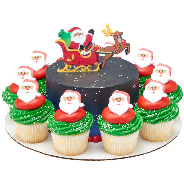 Santa Claus Cupcake Rings