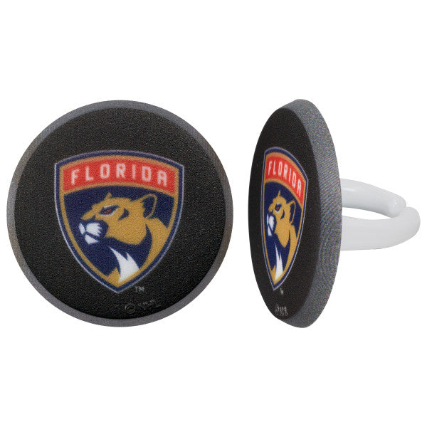 NHL® Team Puck Cupcake Rings - Florida Panthers – A Birthday Place