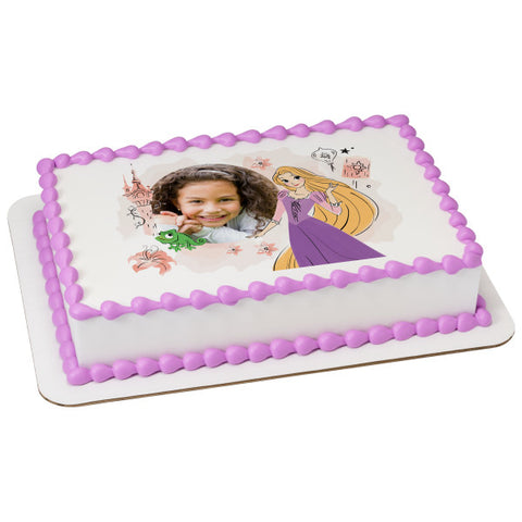 Disney Princess Rapunzel Edible Cake Topper Image Frame