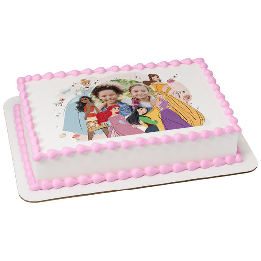 Disney Princess Best Friends Edible Cake Topper Image Frame