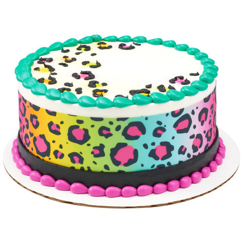 Animal Rainbow Print Edible Cake Topper Image Strips