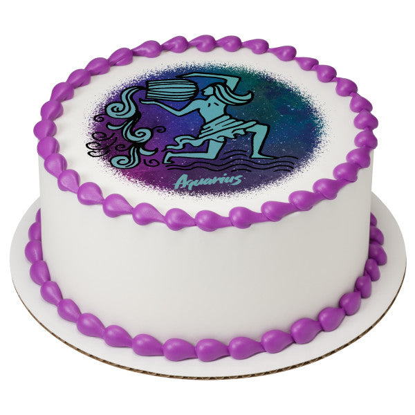 Aquarius Edible Cake Topper Image