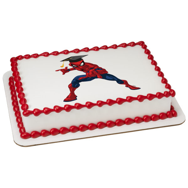 Marvel's Spider-Man™ Graduation Edible Cake Topper Image