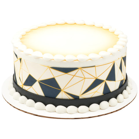 Geometric Shapes Edible Cake Topper Image Strips