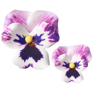 Purple Pansies Assortment Gum Paste Flowers