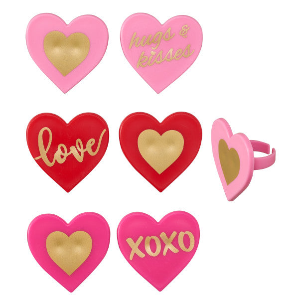 Love Heart Cupcake Rings