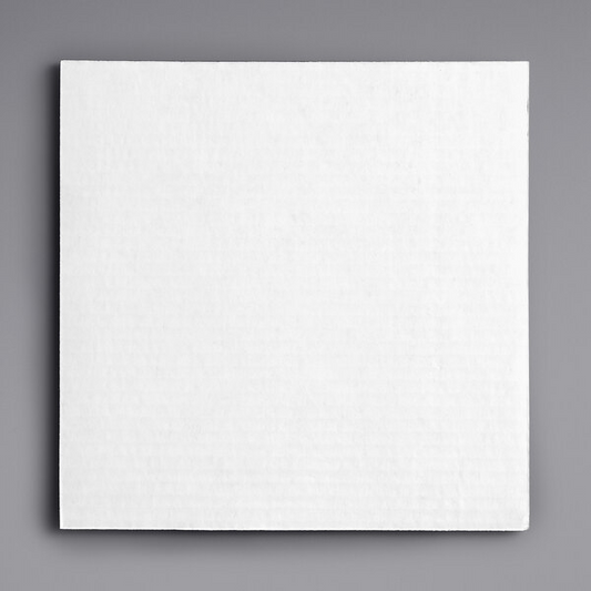Cake Board Corrugated 14" Square White Waxed