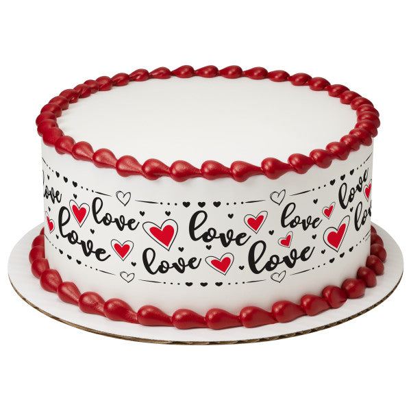 Love Edible Cake Topper Image Strips