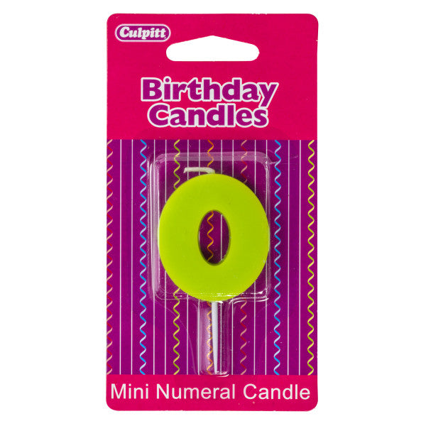 0 Mini Block Numeral Candles