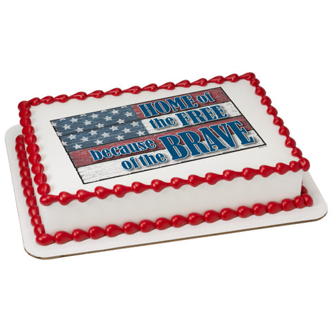 Home of The Brave Edible Cake Topper Image