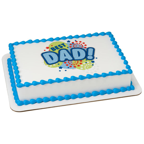 Best Dad Edible Cake Topper Image