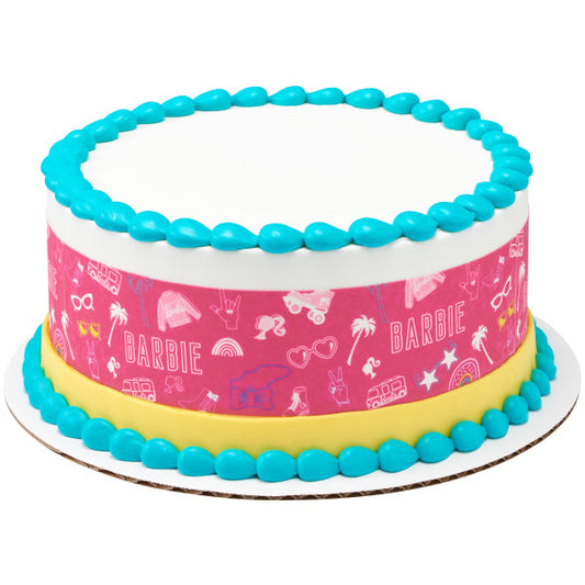 Tiras de imágenes comestibles para decoración de tartas estilo Barbie Malibu