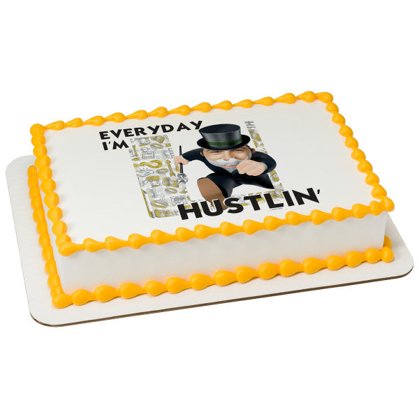 Hasbro Monopoly Everyday I'm Hustlin' Edible Cake Topper Image Frame