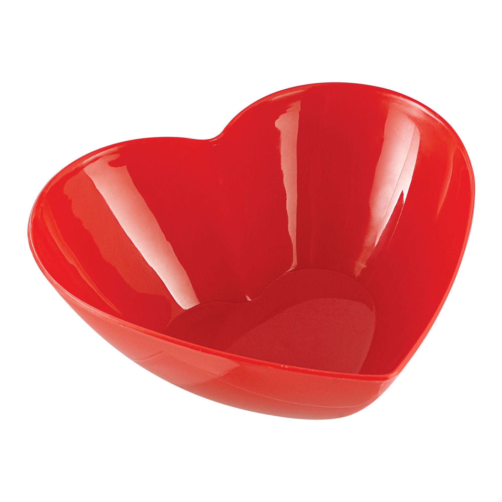 Heart Shaped Plastic Bowl, 42 oz.