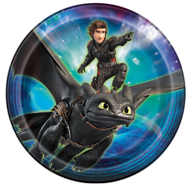 How To Train Your Dragon 9" Plates