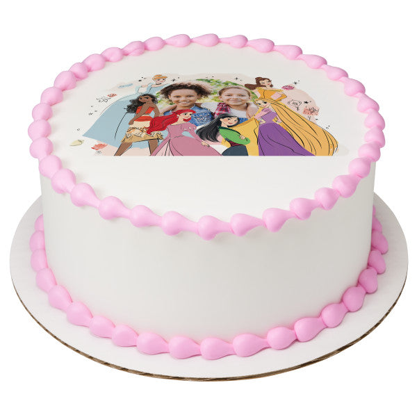 Disney Princess Best Friends Edible Cake Topper Image Frame