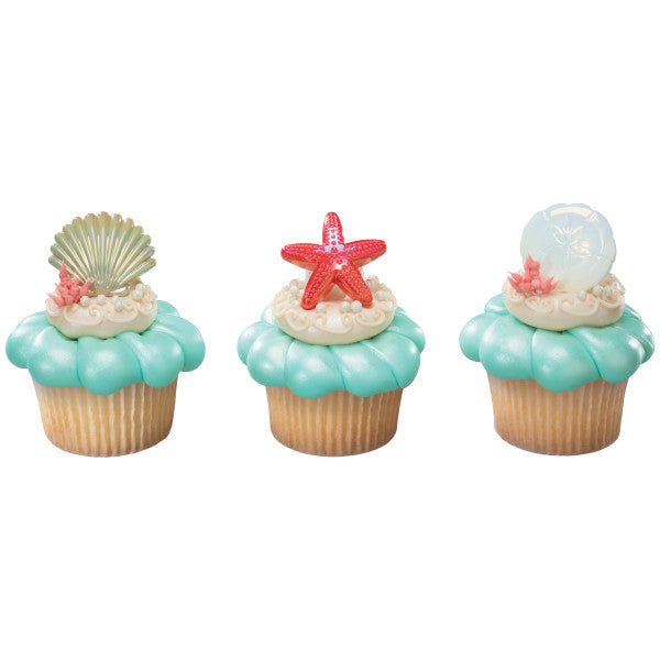 A Birthday Place - Cake Toppers - Sea Shell Cupcake Rings