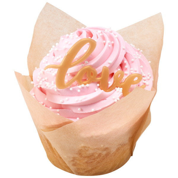 Gold Love Cupcake Layon