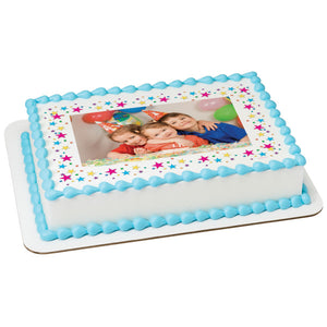 Gold Star Edible Cake Topper Image ABPID11702 – A Birthday Place