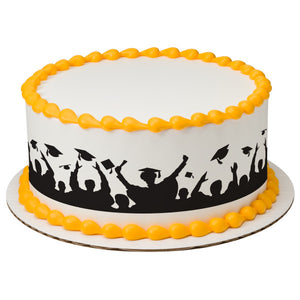 Hats Off Silhouette Edible Cake Topper Image Strips