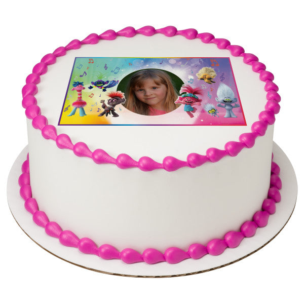 DreamWorks Trolls 2 Upbeat Edible Cake Topper Image Frame