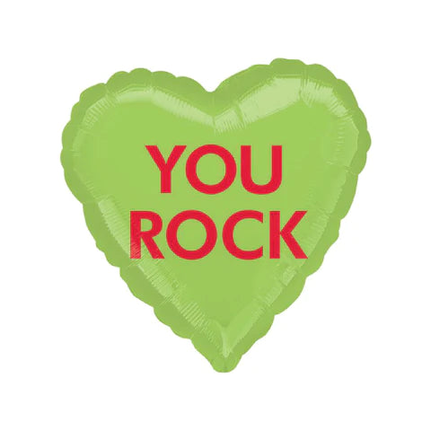 You Rock Candy Heart 17" Foil Balloon, 1ct