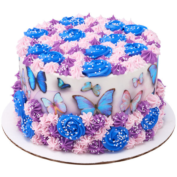 Abstract Butterflies Edible Cake Topper Image Strips